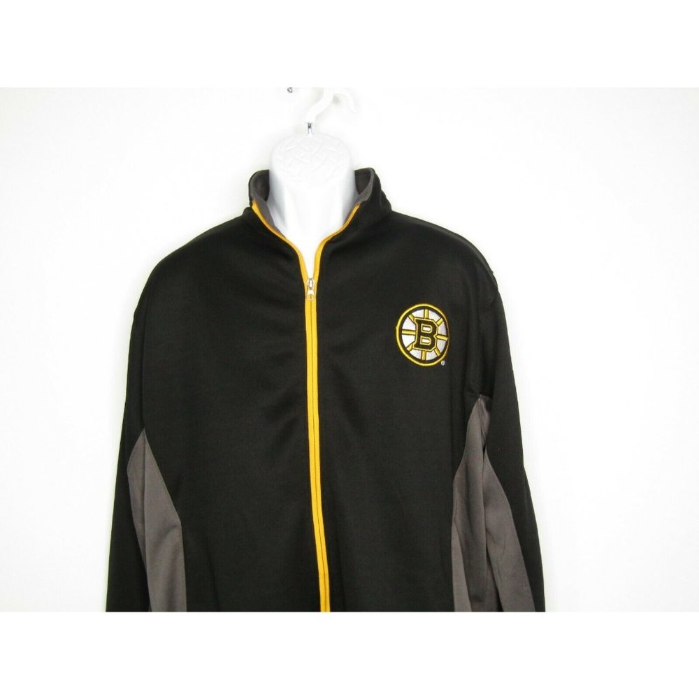 NHL Boston Bruins Full Zip Long Sleeve Track Jacket Men's Size Medium Tall